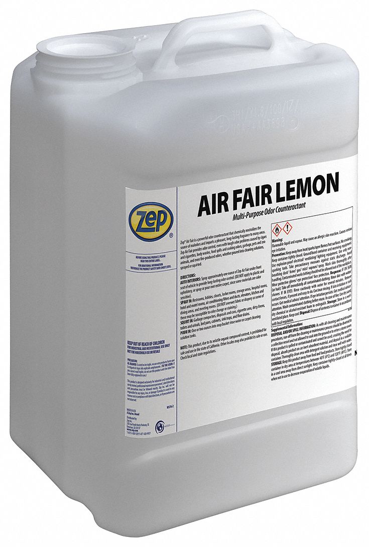 Odor Eliminator: Jug, 2.75 gal Container Size, Liquid, Ready to Use, Lemon