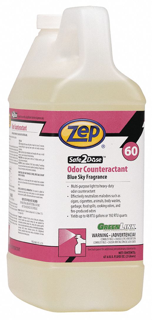 Odor Counteractant: Jug, 2 L Container Size, Liquid, Concentrated, Pleasant, 4 PK