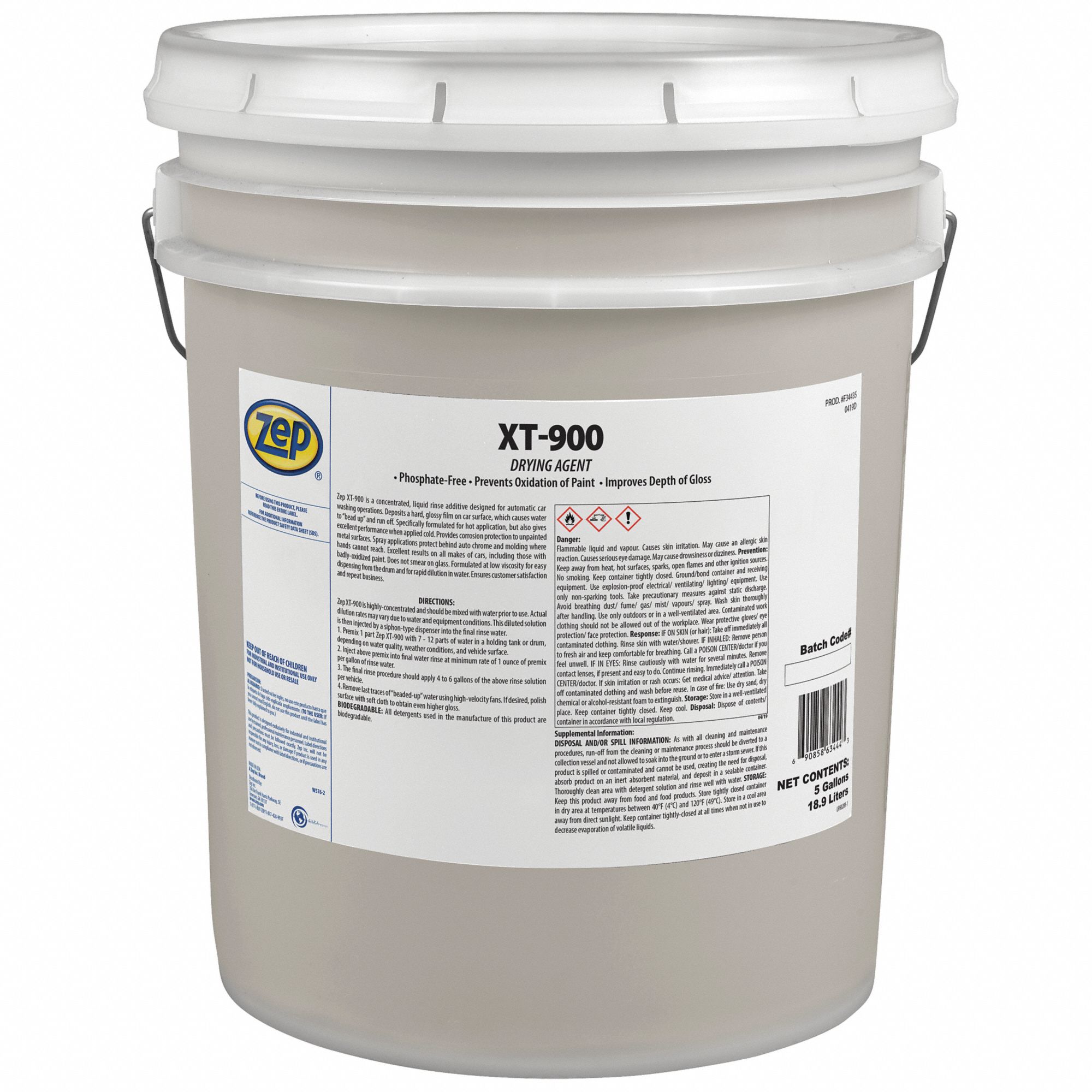 Vehicle Wash: Drying Agent (X-900), 5 gal, Pail