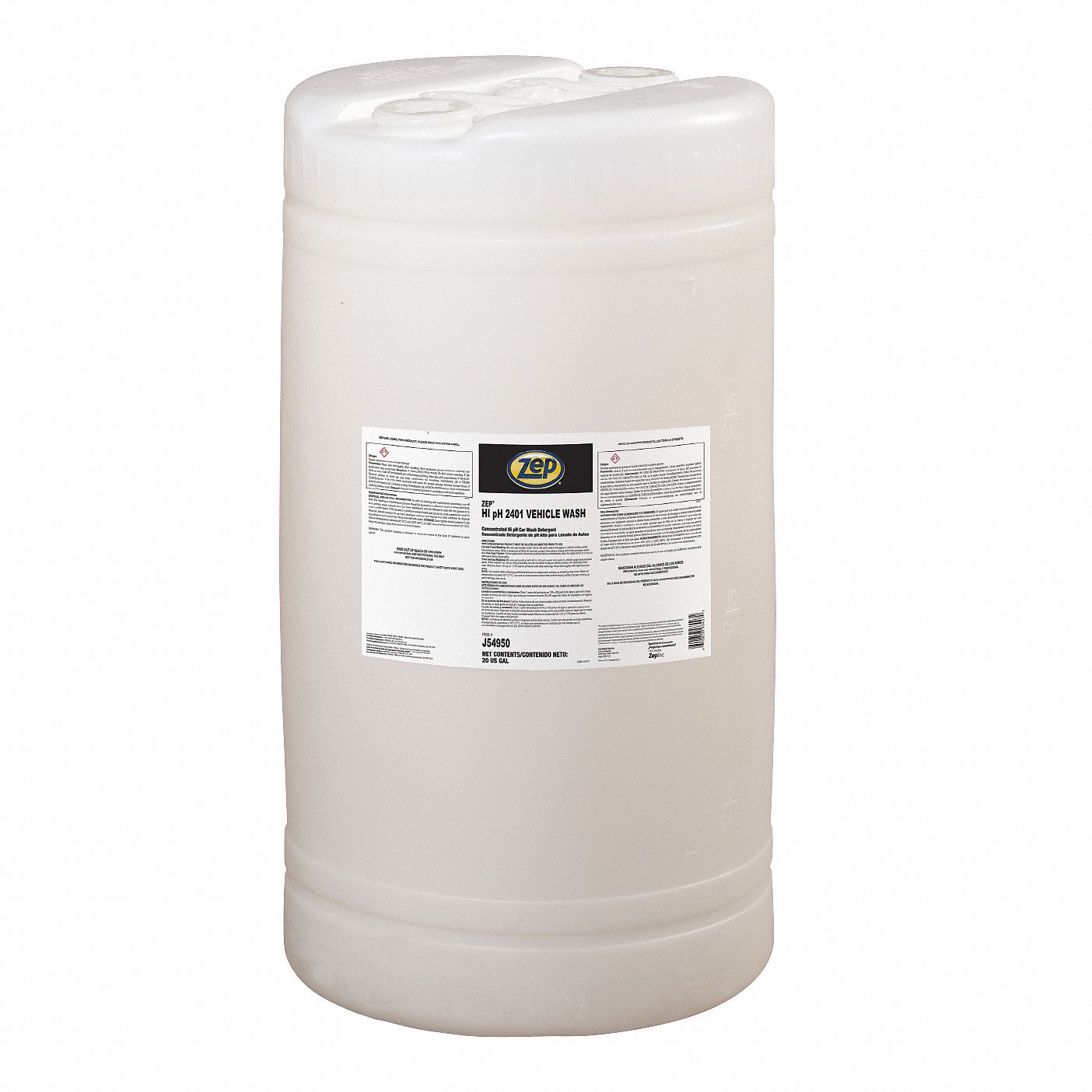ZEP Vehicle Wash, Drum, Amber, 20 gal., Liquid 54ZL49J54950 Grainger