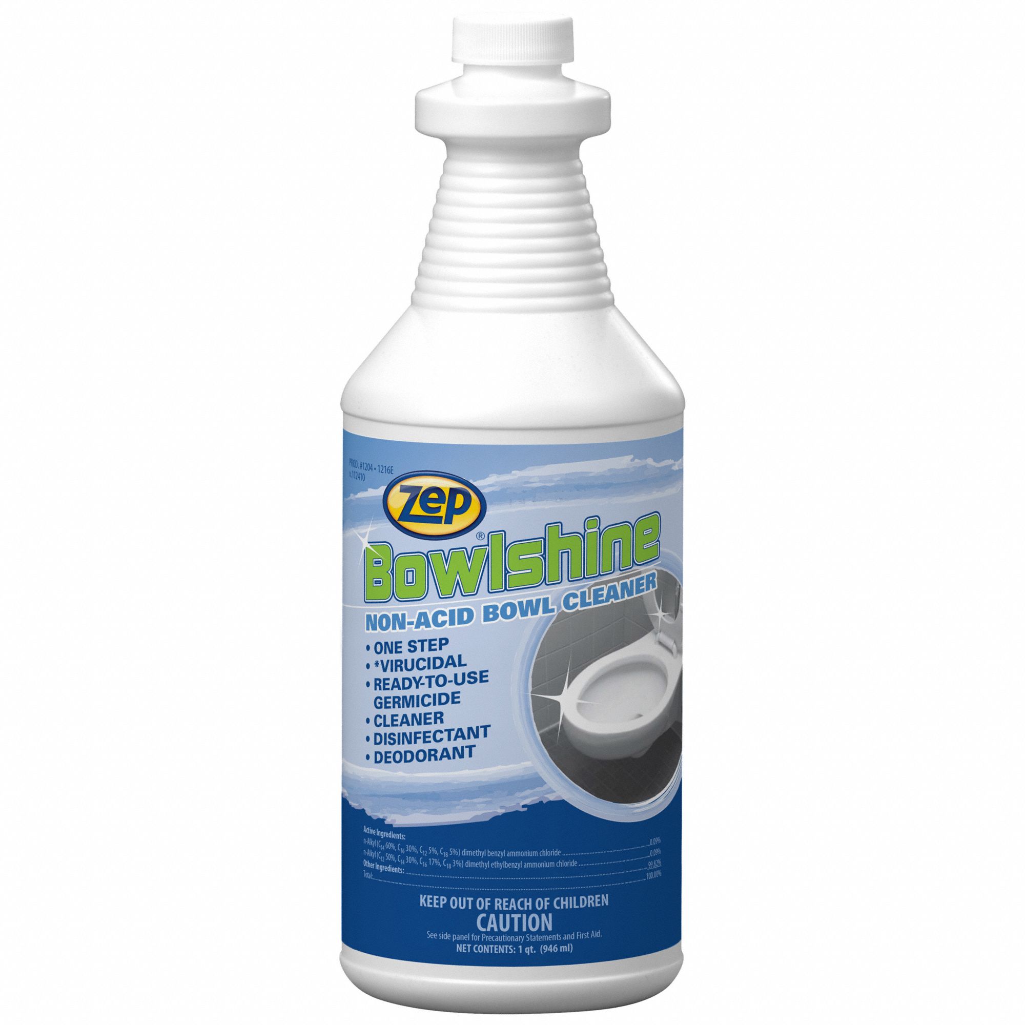 ZEP, Bottle, 32 oz Container Size, NonAcid Toilet Bowl Cleaner