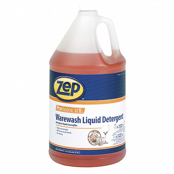 ZEP Machine Wash, Dishwashing Detergent, Cleaner Form Liquid, 1 gal, PK 4 54ZL81151824 Grainger