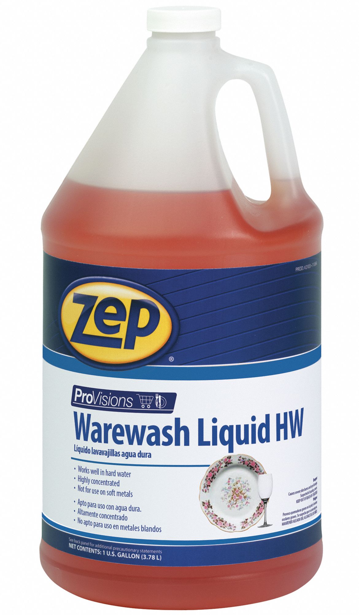 ZEP Dishwasher Detergent, Orange, 1 gal., PK4 54ZL87210324 Grainger