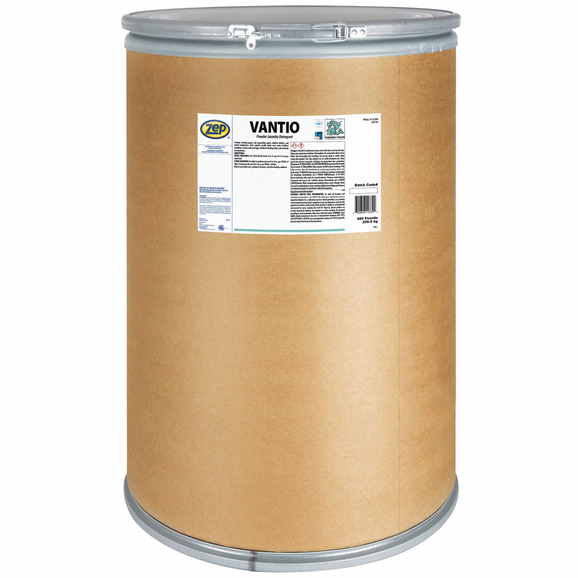 Laundry Detergent, Drum, 500 lb