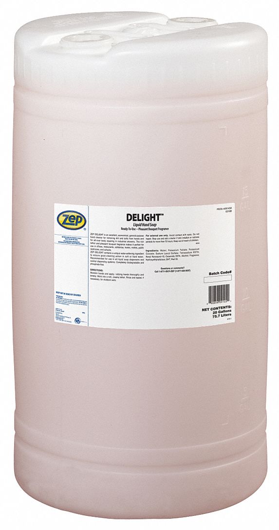 ZEP Floral, Liquid, Hand Soap, 20 gal, Drum 54ZM6591450 Grainger