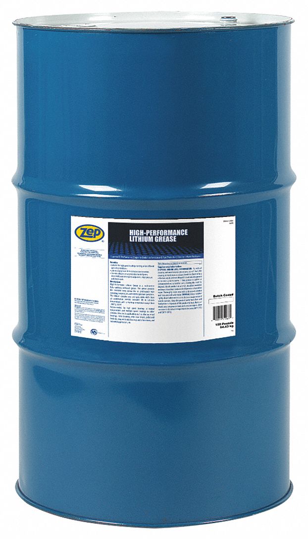 ZEP Blue, Lithium Complex, High Performance Grease, 120 lb, 2 NLGI