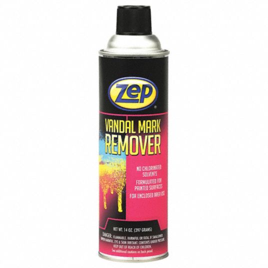 ZEP Graffiti Remover, Aerosol Can, 20 oz., PK12 54ZN351047835 Grainger