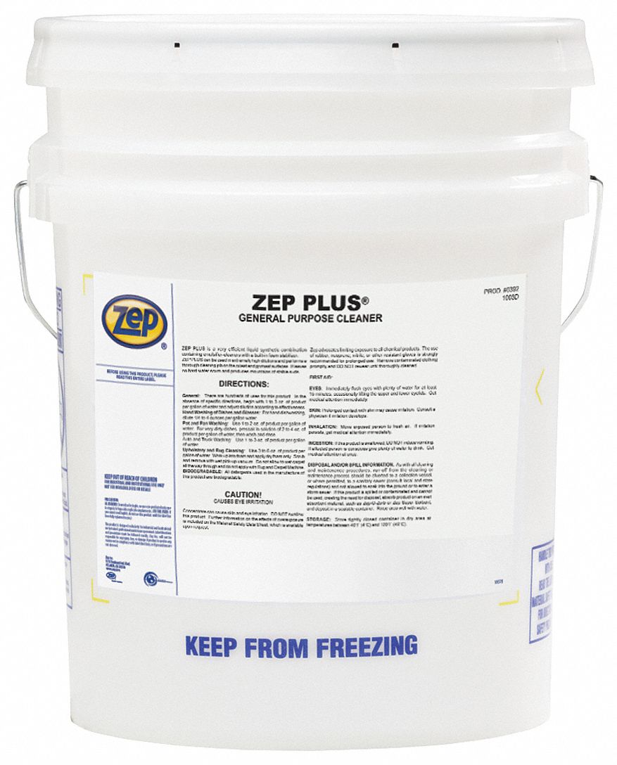 ZEP Cleaner, 5 gal, Bucket, Liquid, Primary Chemical None 54ZN46