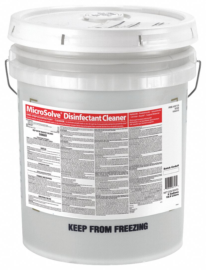 ZEP, Bucket, 5 gal Container Size, Disinfectant Cleaner - 54ZN68|287135 ...