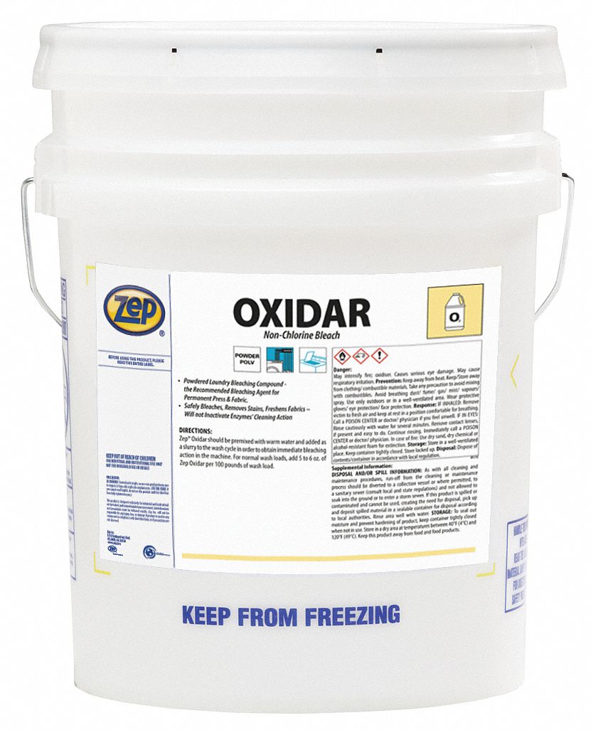 ZEP Laundry Bleach, White, 40 lb. 54ZP35132133 Grainger