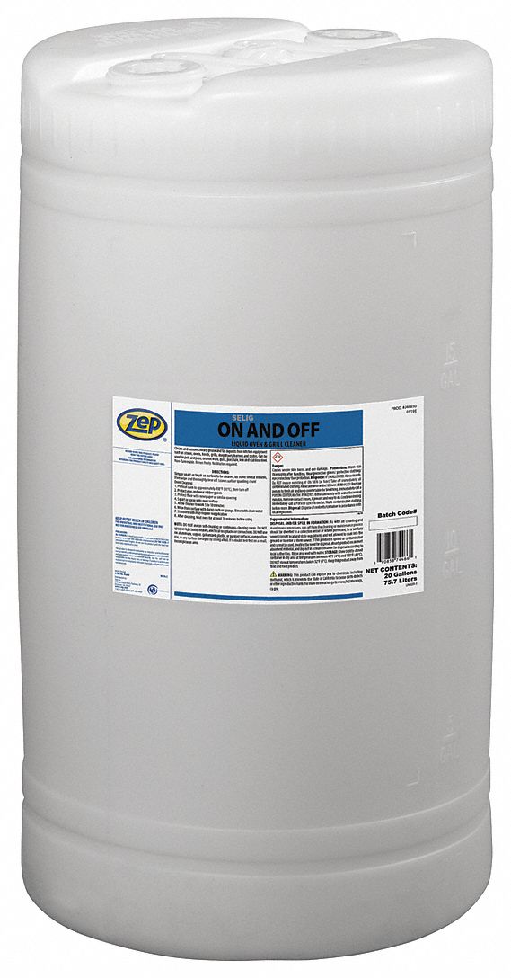 ZEP Oven and Grill Cleaner Drum, 20 gal, Liquid, Lemon 54ZP61J44650