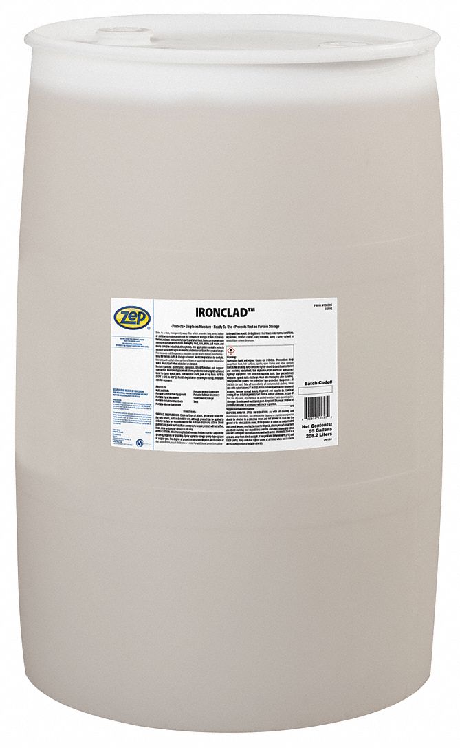 Corrosion Inhibitor: Wet Lubricant Film, Long, 55 gal Container Size, 313°F Max. Op Temp.
