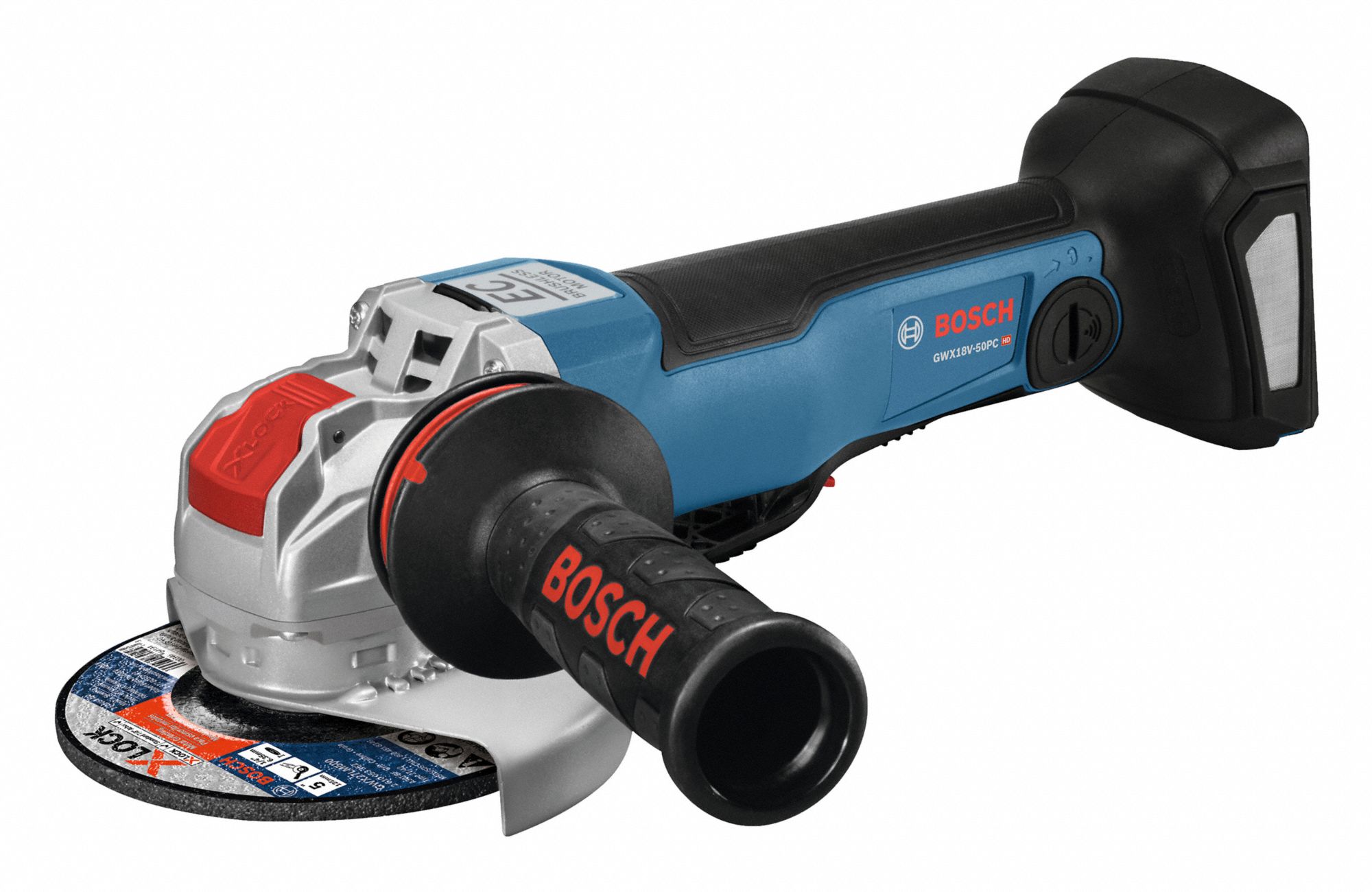 Angle Grinder: 4 1/2 in Wheel Dia, Brushless Motor, 18V DC, Std Head, Barrel Grip Grip, Tool Only