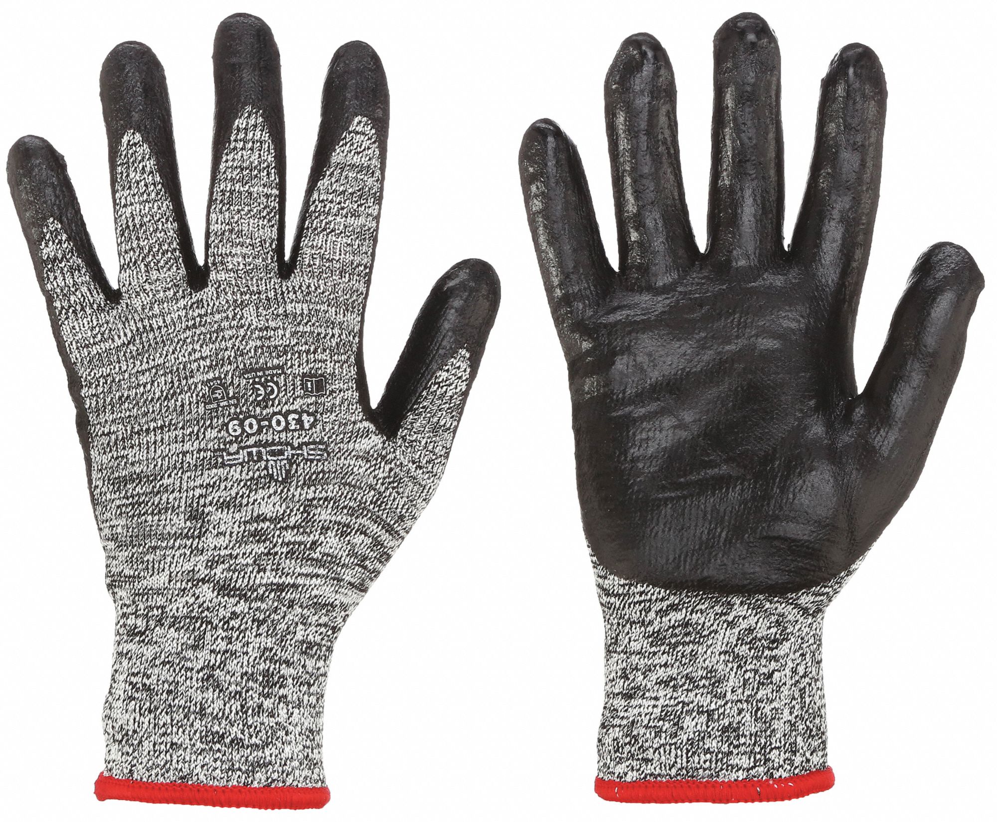 SHOWA Cut Resistant Gloves, M, A7 ANSI/ISEA Cut Level, Uncoated ...