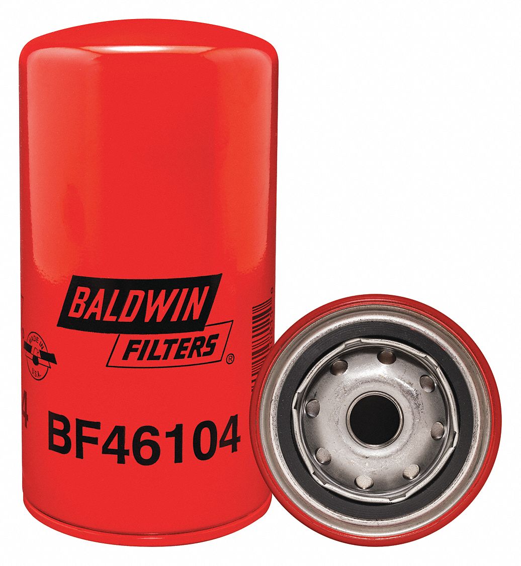 Fuel Filter: Spin-On, 3 3/4 in Outside Dia, M20-1.50 Thread Size, Paper