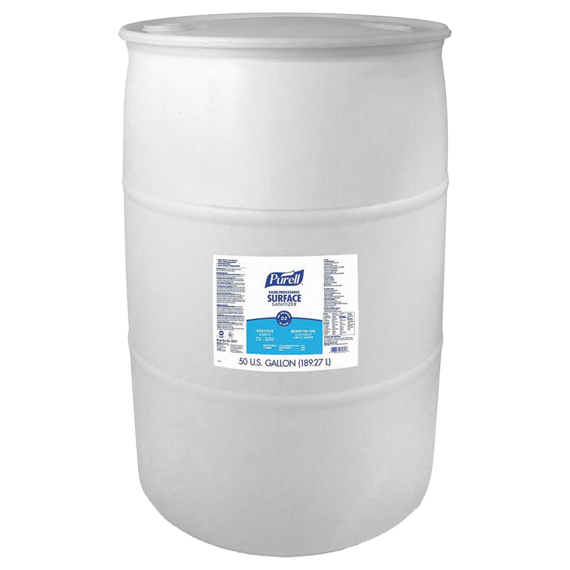 Foodservice Surface Sanitizer: Drum, Ready to Use, Liquid, Alcohol, Citrus, No Series