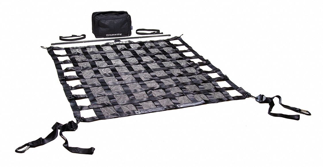 VEHICLE RESTRAINT NET, INTERIOR, LD CAP 450 LB, BLACK, 60 X 58 IN, 2 IN WEBBING, POLYESTER