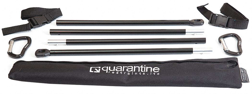 INTERIOR BAR ACCESSORY KIT, BLACK, 2 CARABINERS/2 HEADREST STRAPS/EXTENSION BAR/STORAGE CASE