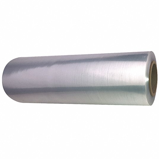 Stretch Wrap: 90 ga Gauge, 18 in Overall Wd, 1,500 ft Overall Lg, Clear, Blown Stretch Wrap