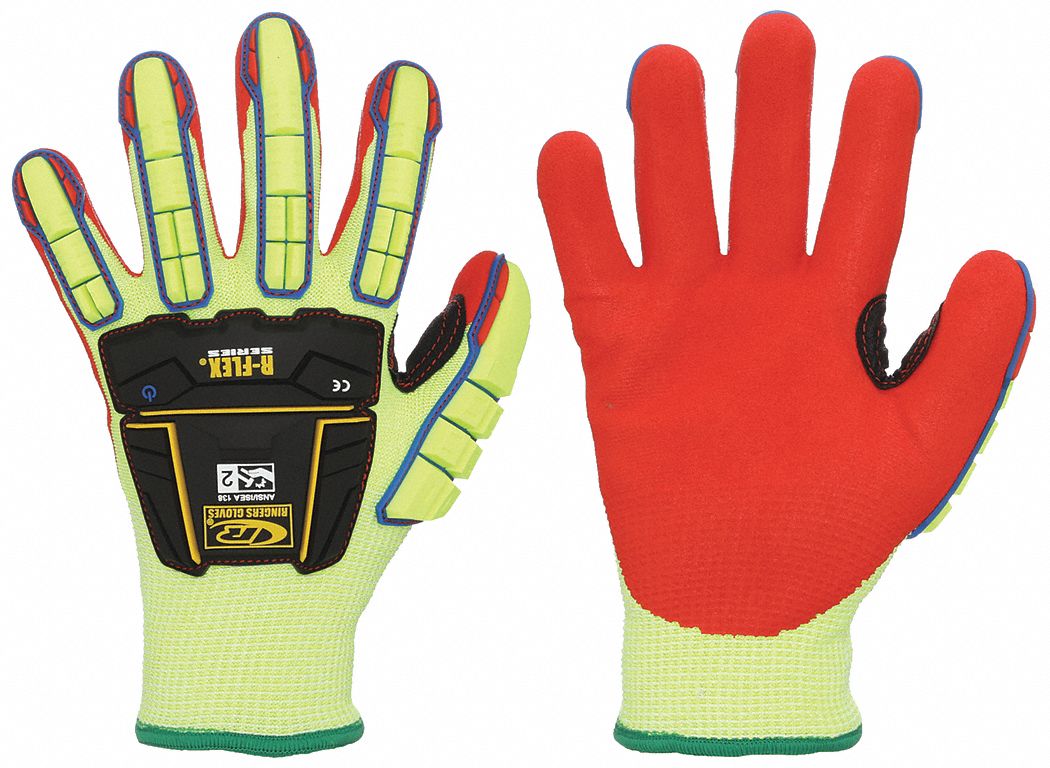COATED GLOVES, XL (10), DIPPED PALM, NITRILE, HPPE, 13 GA, ANSI CUT LEVEL A6
