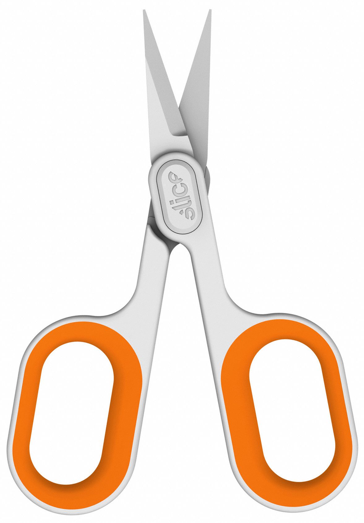 Scissors: Ambidextrous, 5 in Overall Lg, Straight, Ceramic, Pointed, White