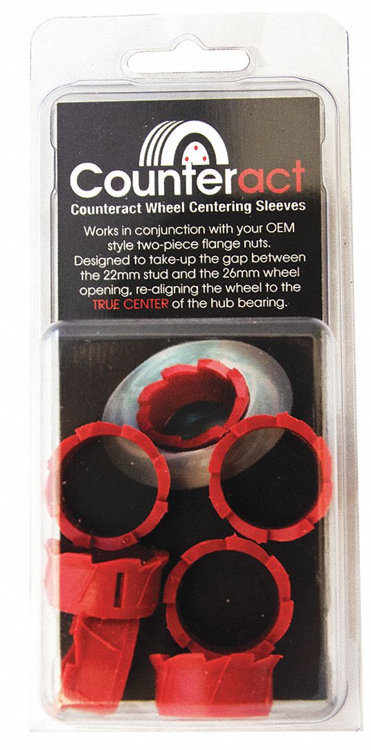 COUNTERACT Wheel Centering Sleeves, PK6 54ZW83WCSB Grainger