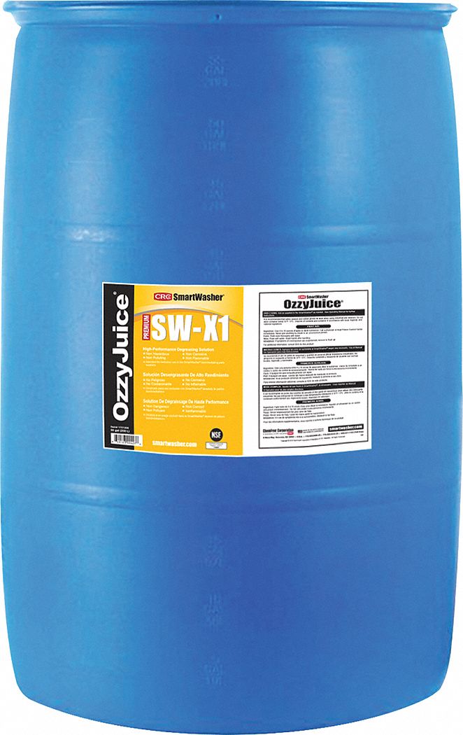 SMARTWASHER Parts Washer Cleaning Solution 55 gal Size, Clear 54ZX19