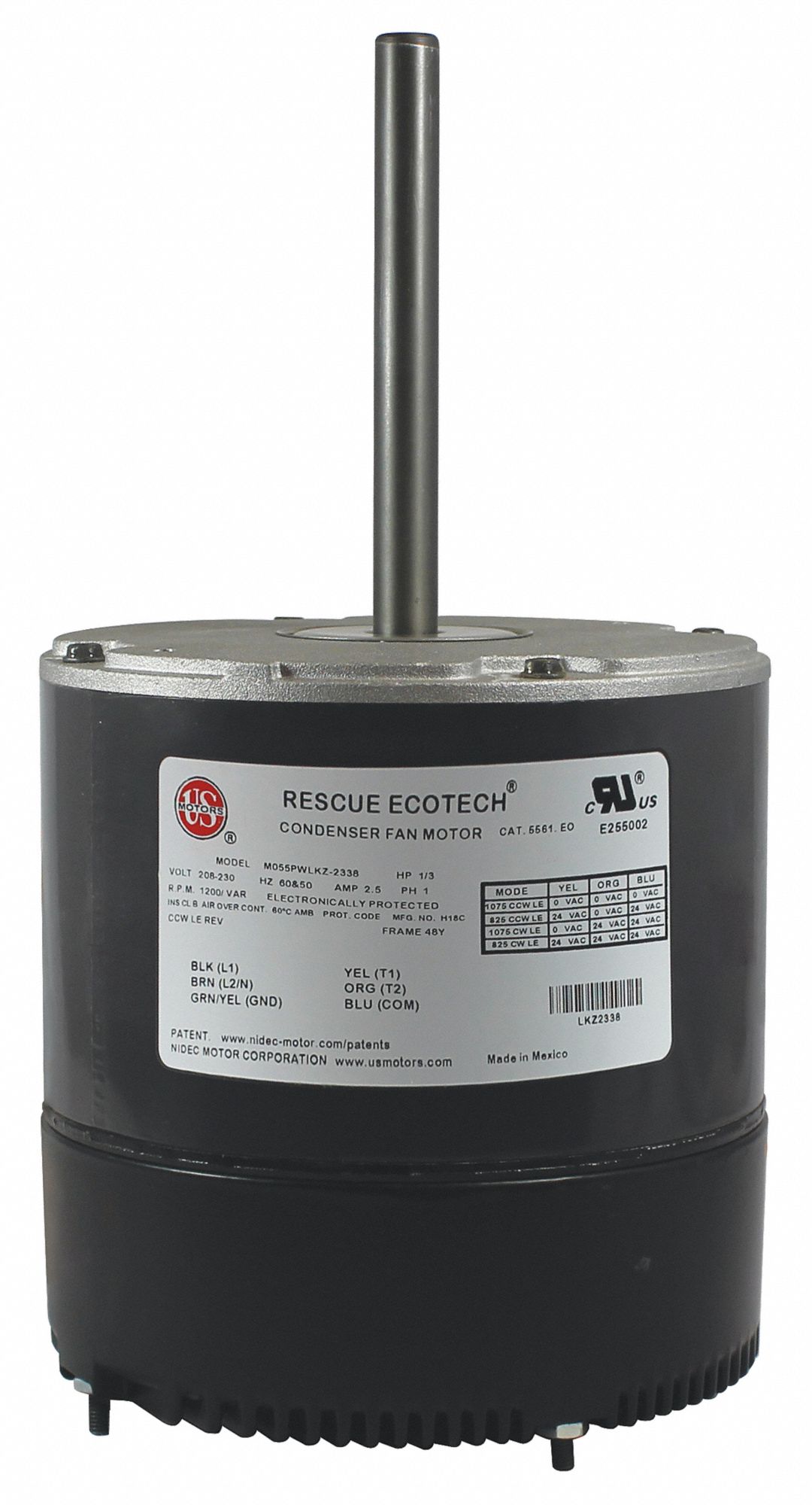 U.S. MOTORS, Stud Mount, Totally Enclosed Air-Over