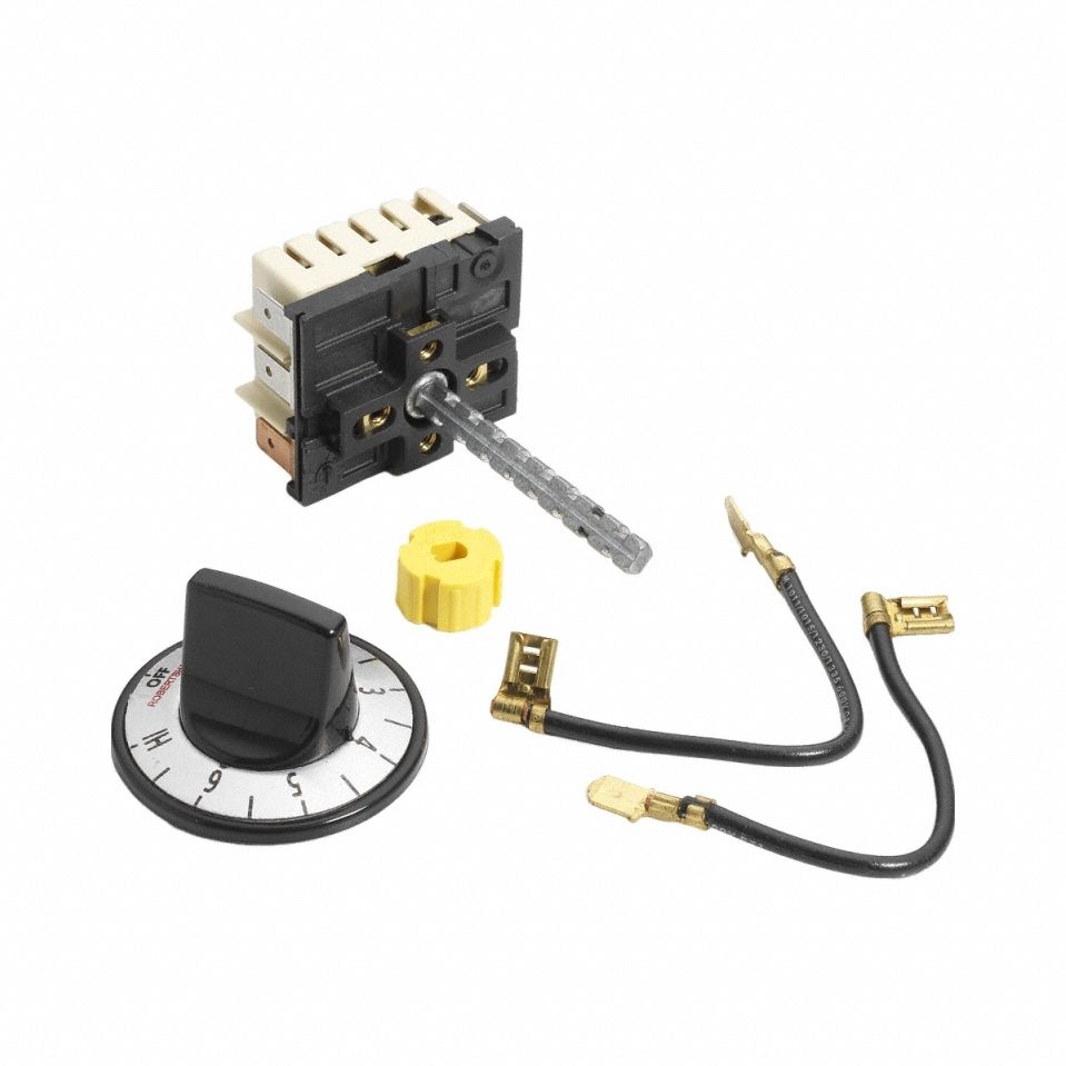 Infinite Switch: Fixed Dial, 240V AC, 2 in Stem Lg, Electrolux – 5500 M/Teledyne Still – 5500 M