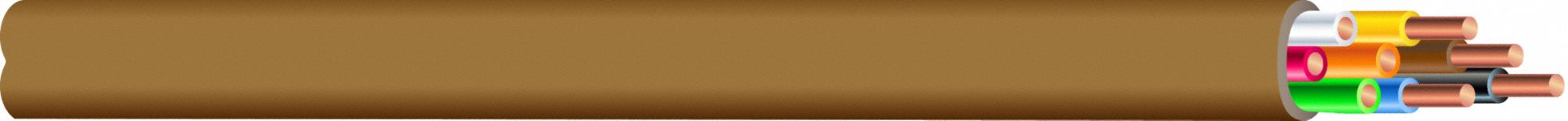 Thermostat Wire: 22 AWG Conductor Size, 8 Conductors, 250 ft Overall Lg, 150 V Volt