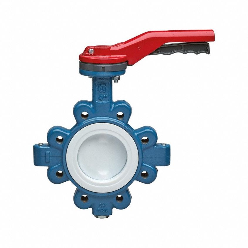 Butterfly Valve: 10 in Pipe Size, Concentric, 150 psi Max. Pressure (CWP), Lug, Ductile Iron