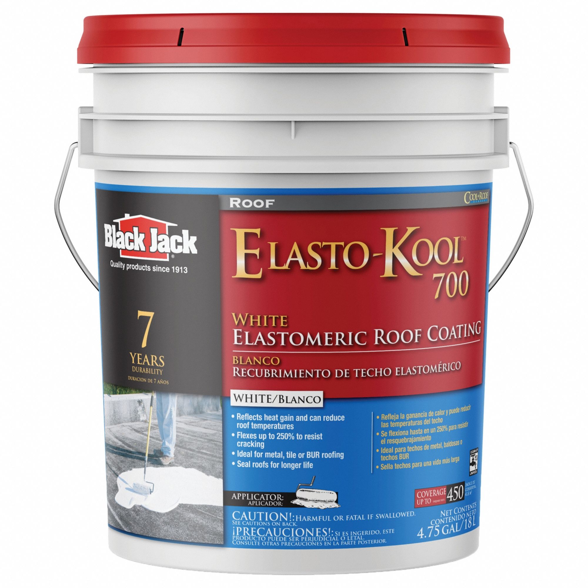 BLACK JACK, Acrylic Polymer, Elasto-Kool 700 4.75-Gallon White ...