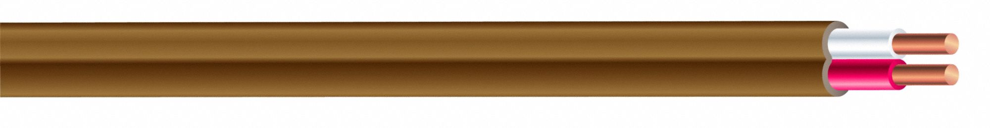 Thermostat Wire: 18 AWG Conductor Size, 2 Conductors, 100 ft Overall Lg, 150 V Volt