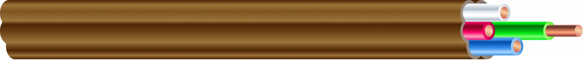 Thermostat Wire: 18 AWG Conductor Size, 4 Conductors, 250 ft Overall Lg, 150 V Volt