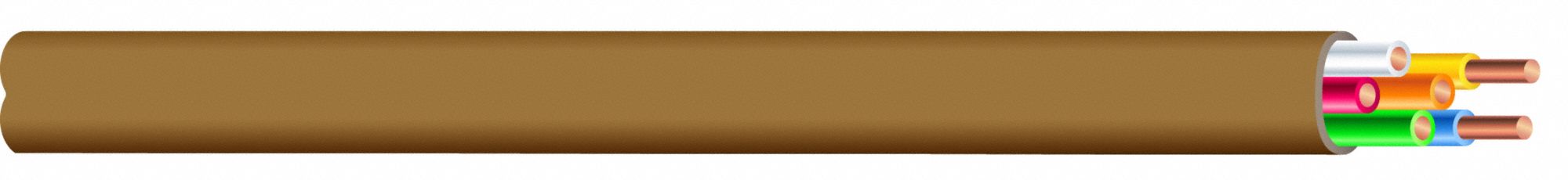 Thermostat Wire: 18 AWG Conductor Size, 6 Conductors, 250 ft Overall Lg, 150 V Volt