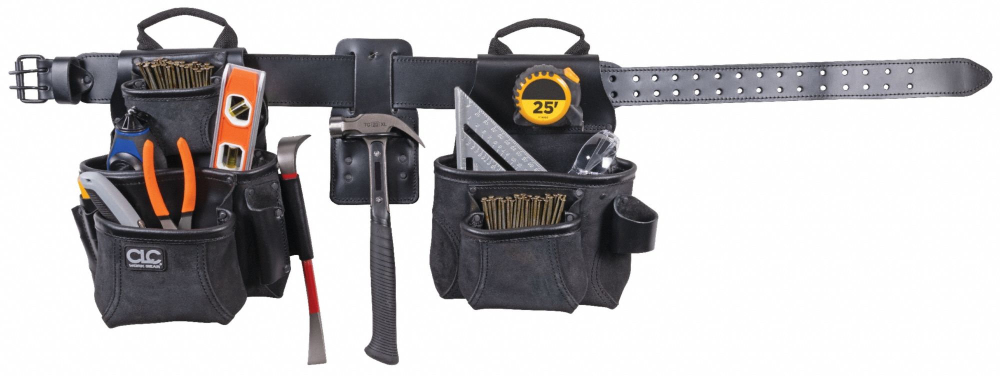 CLC Tool Apron: Leather, 29 in to 46 in Waist Size, Pockets 16, Not Padded (MPN 55450). Key specifications — Material: Leather; Brand: CLC; Padded: Not Padded; Primary Application: Electrician; Series: Phantom.