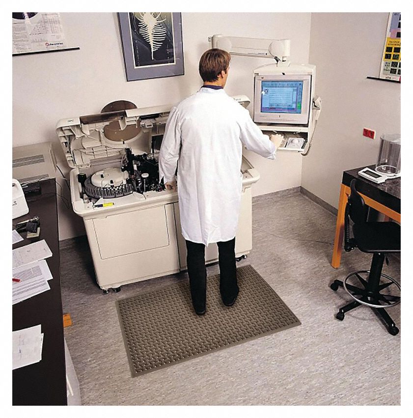 CONDOR Static Dissipative Floor Mat Static Dissipative, 3 ft x 5 ft