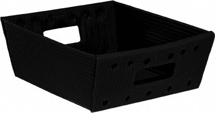 Tray: 0.4159 cu ft, Black, Not Stacking Capable, 20 lb Load Capacity