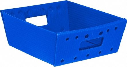 Tray: 0.4159 cu ft, Blue, Not Stacking Capable, 20 lb Load Capacity