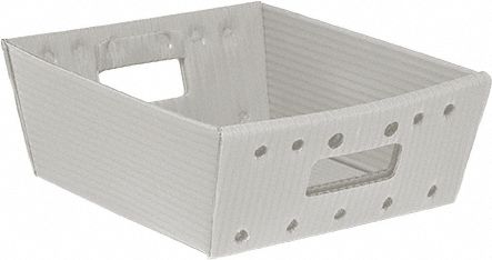 Tray: 0.4159 cu ft, White, Not Stacking Capable, 20 lb Load Capacity