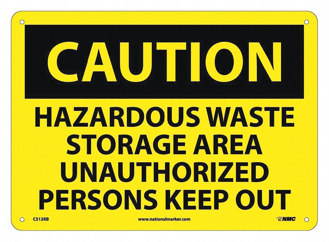 Caution Hazardous Waste Storage Area Sig Grainger