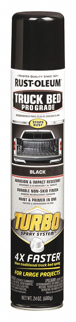  Rust-Oleum 340455 Truck Bed Spray Coating, 24 oz, Black (Pack  of 1) : Automotive