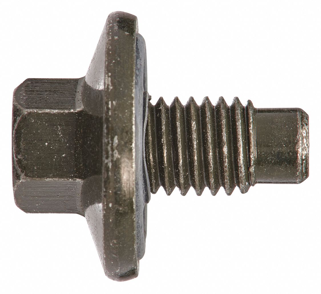 RPM M12 X 1.75 Magnetic Oil Drain Plug With Gasket – For Ford, Chevy, Lincoln, Mazda, GM