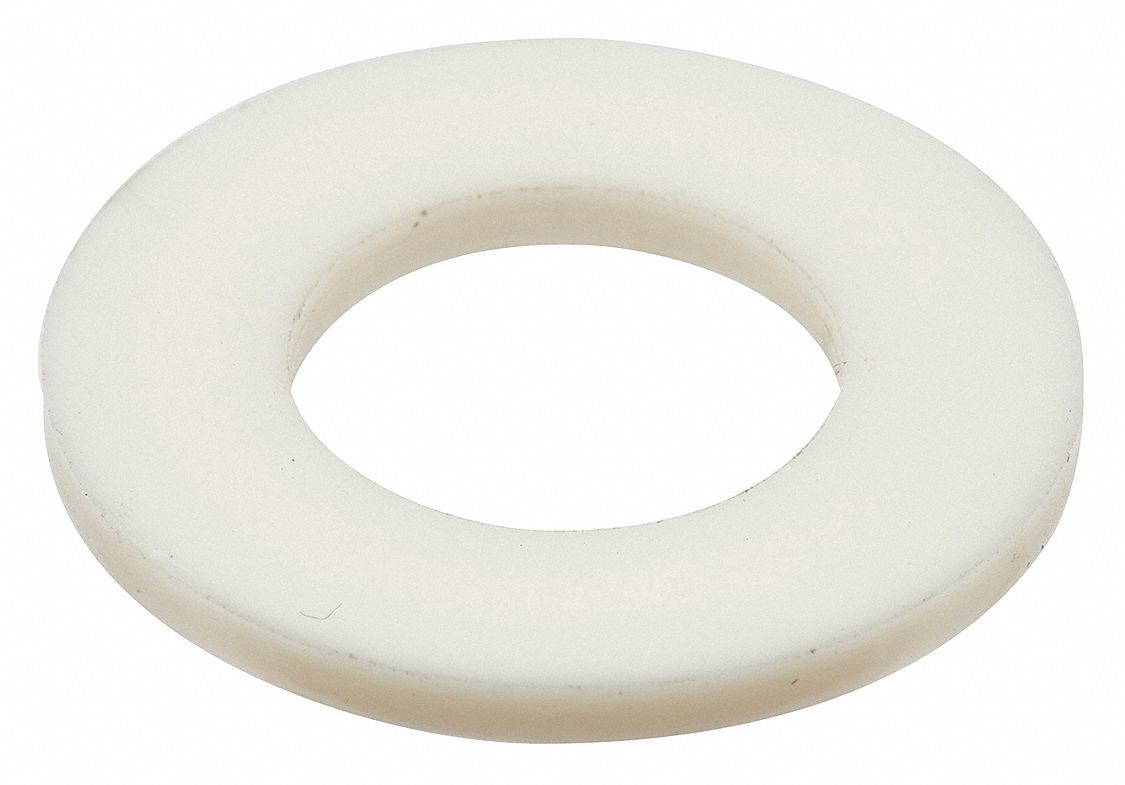 Oil Drain Gasket: Nylon, 1/2 in Inside Dia, White, 10 PK
