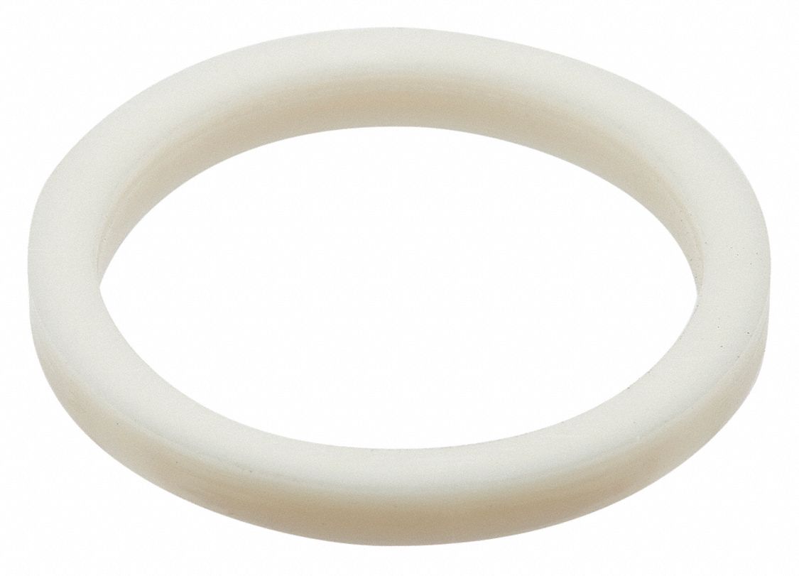 Oil Drain Gasket: Nylon, 11/16 in Inside Dia, White, 10 PK