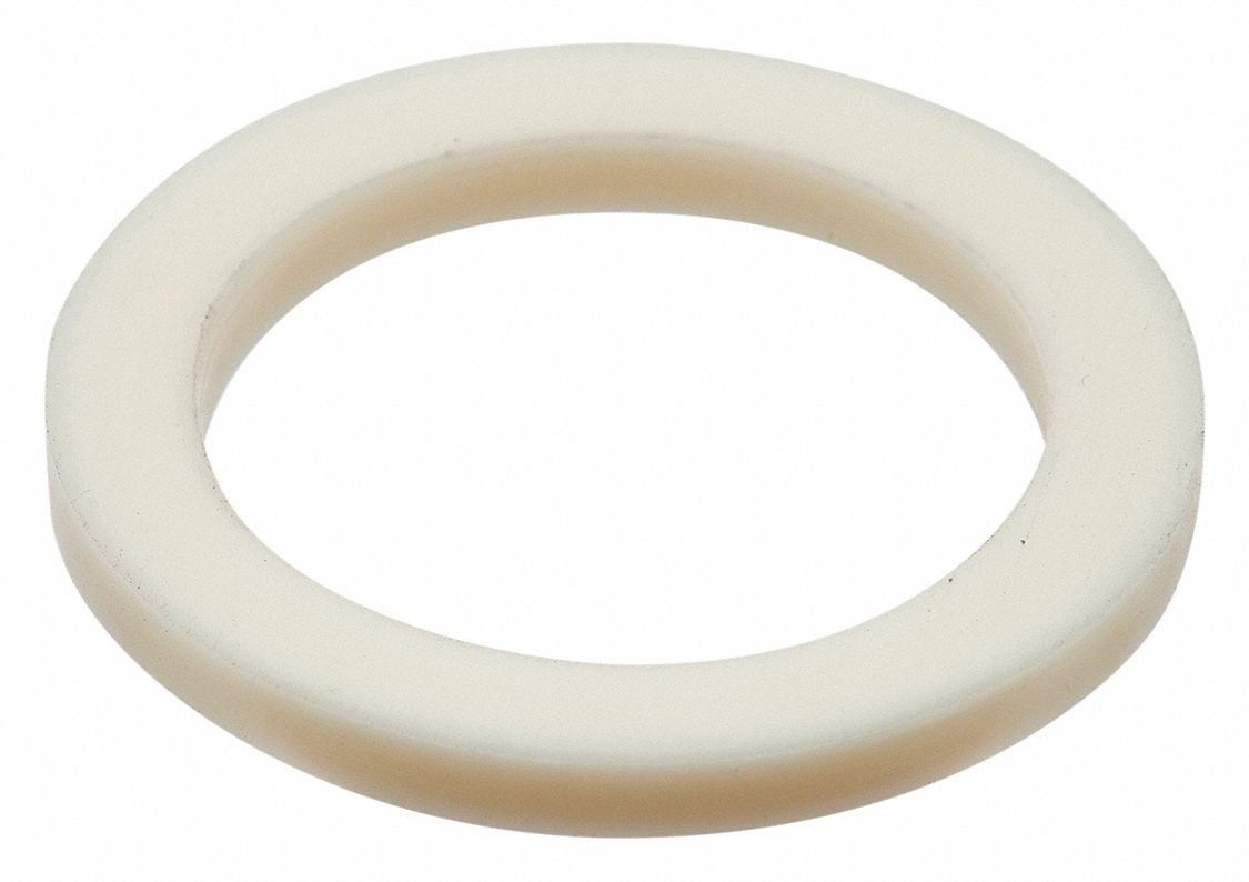 Oil Drain Gasket: Nylon, 3/4 in Inside Dia, White, 10 PK
