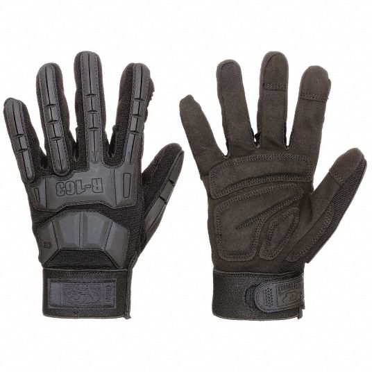 MECHANIX WEAR Mechanics Gloves: L ( 10 ), Mechanics Glove, Full Finger,  Synthetic Leather, 1 PR