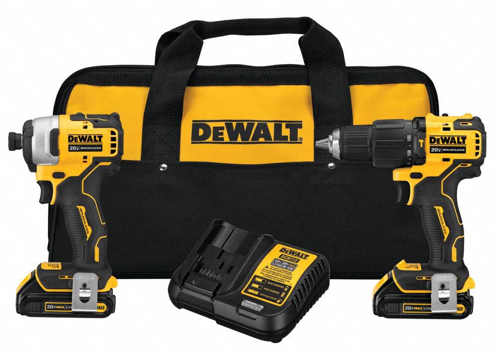 DEWALT, 20 V Volt, 2 Tools, Cordless Combination Kit - 55AC71|DCK279C2 ...