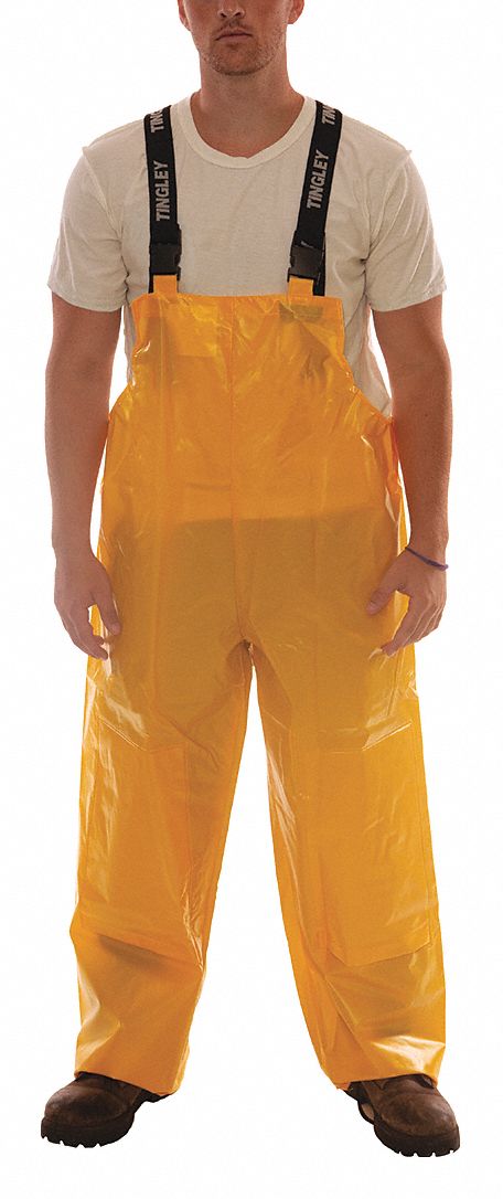RAIN BIB OVERALL,POLYURETHANE,GOLD,L
