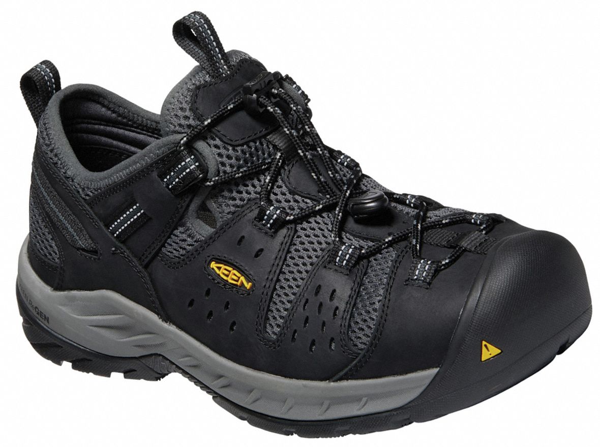 KEEN Hiker Shoe, 11 1/2, EE, Men's, Black/Dark Shadow, Steel Toe Type ...